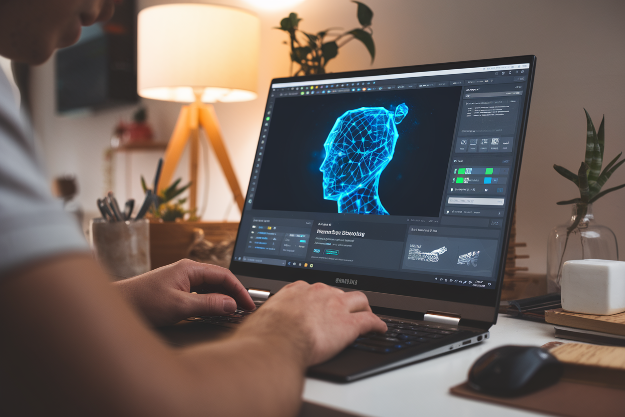 Freelancer exploring AI tools for freelancing success