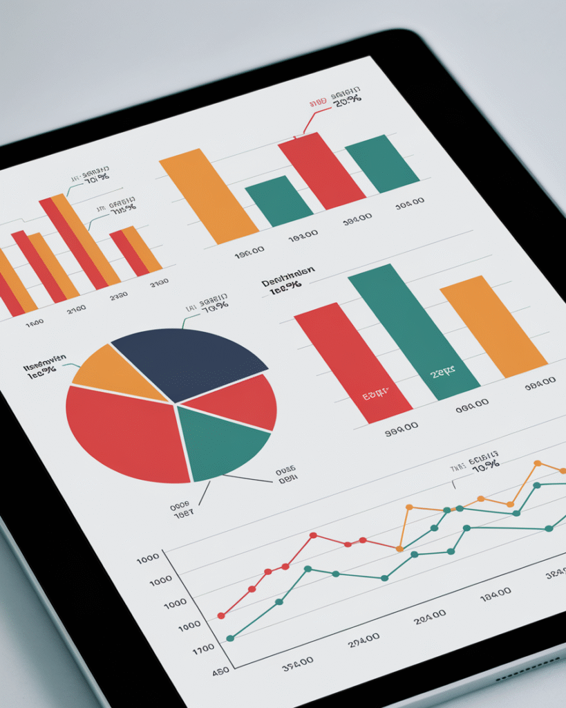 AI-generated infographic displayed on tablet. Showing the Best AI Tools 2025