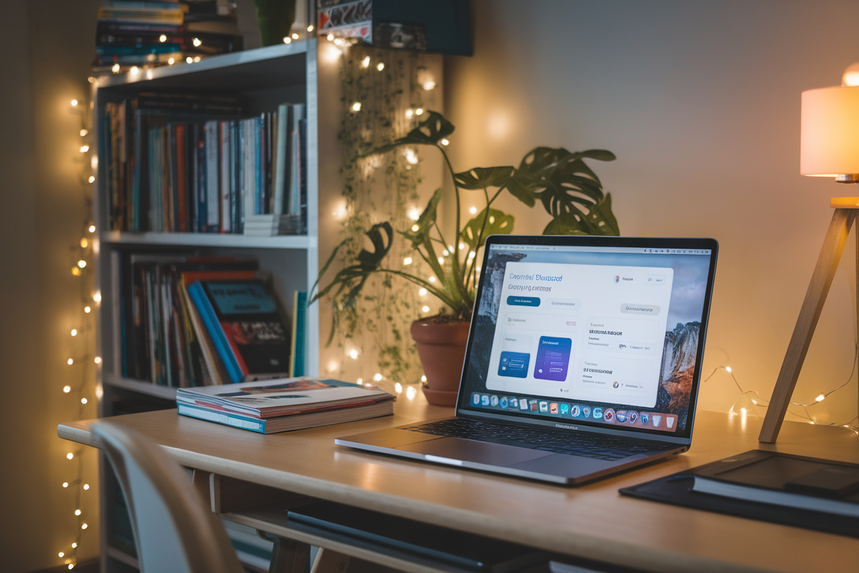 Laptop showing AI-powered learning plan